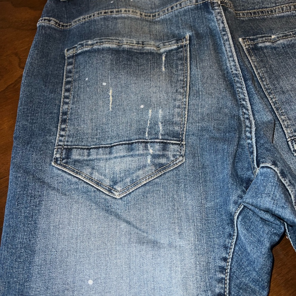 Men's Cotton On Distressed Slim Denim Joggers - Picture 10 of 11